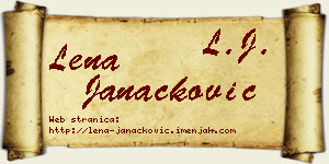 Lena Janaćković vizit kartica